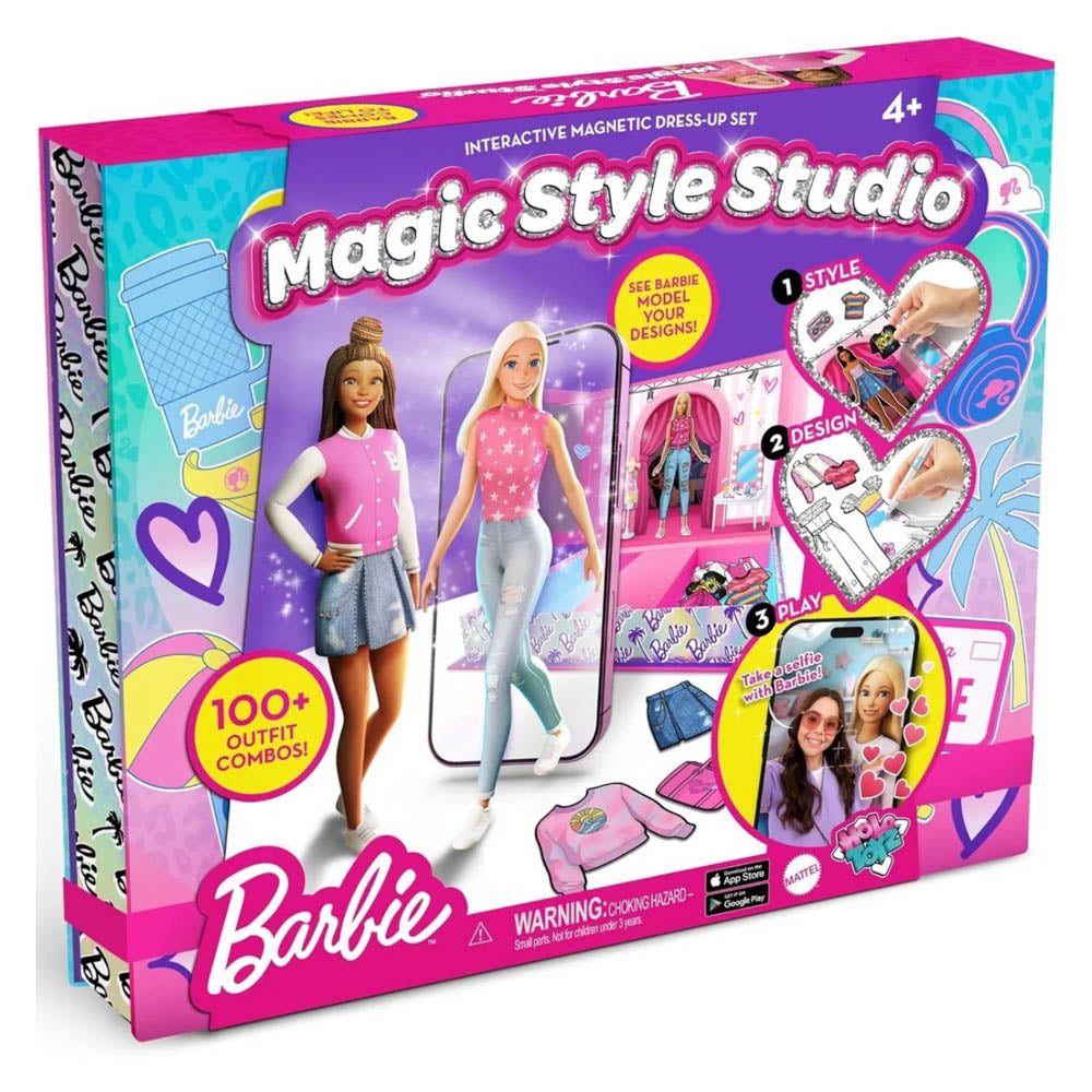 Barbie Magic Style Studio Interactive Magnetic Dress Up Set.