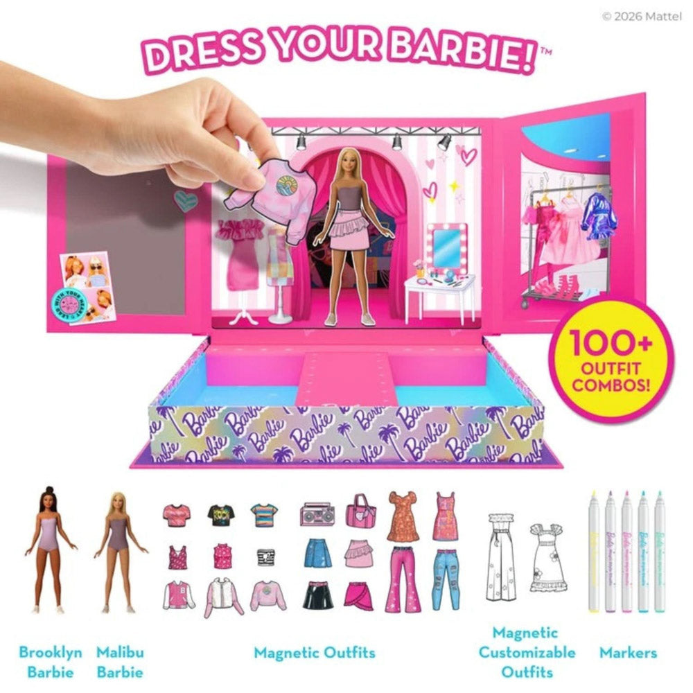 Barbie Magic Style Studio Interactive Magnetic Dress Up Set.