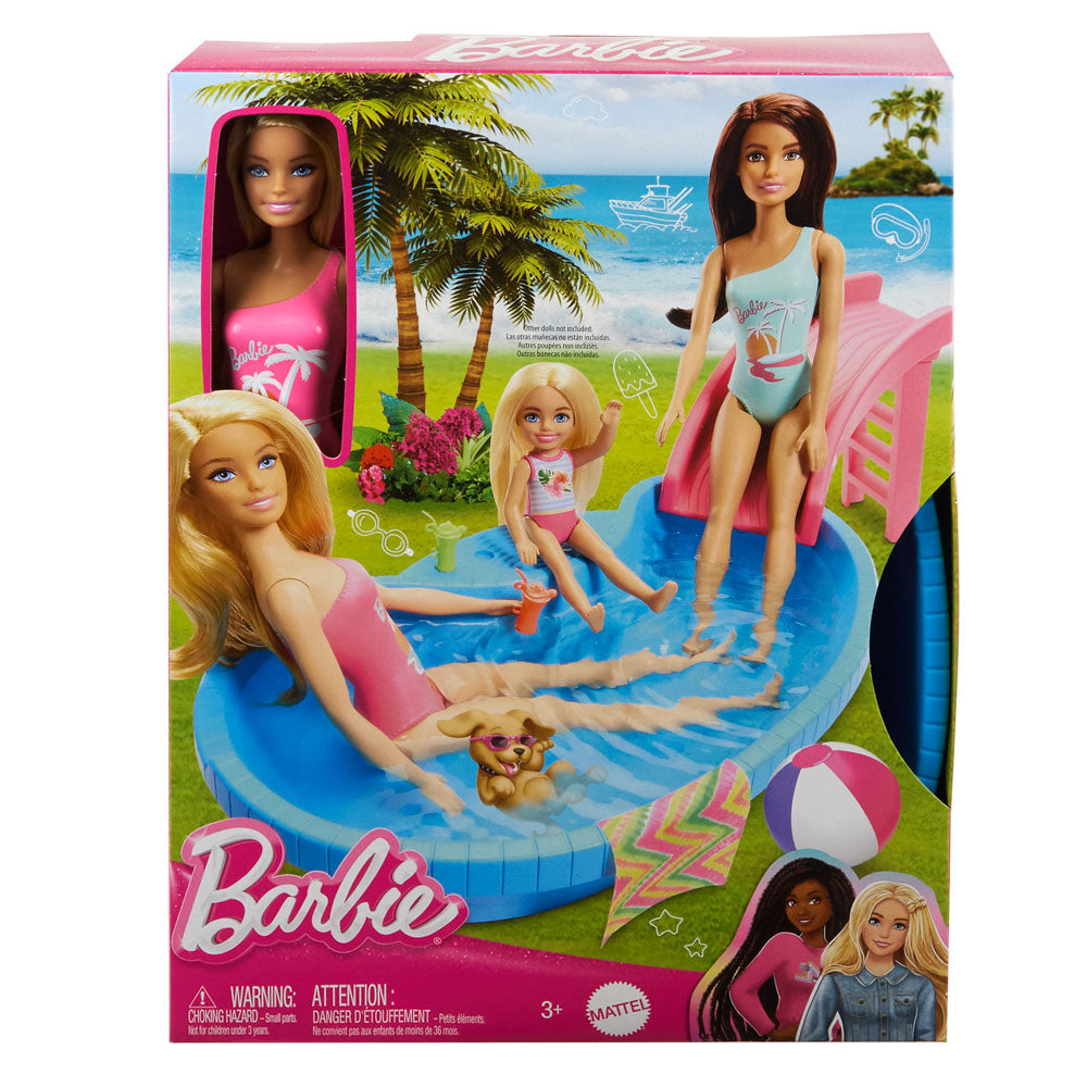 Barbie Summer Pool & Doll Playset.