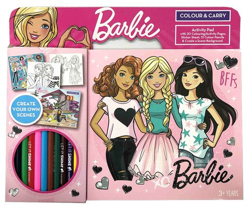 Barbie Colour & Carry Activity Pad - Toyworld NZ