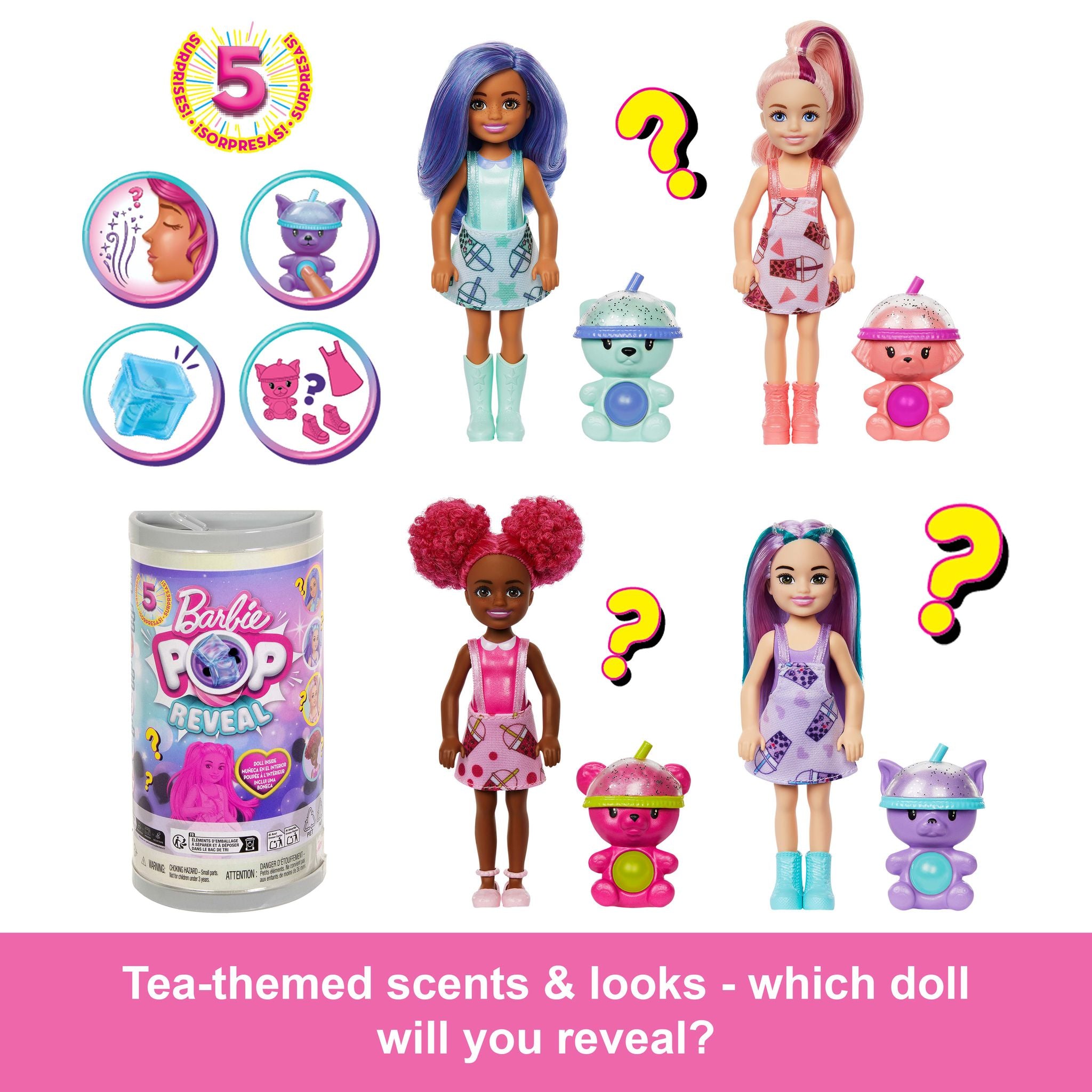 Barbie Chelsea Pop Reveal Boba Boba Series Assortment