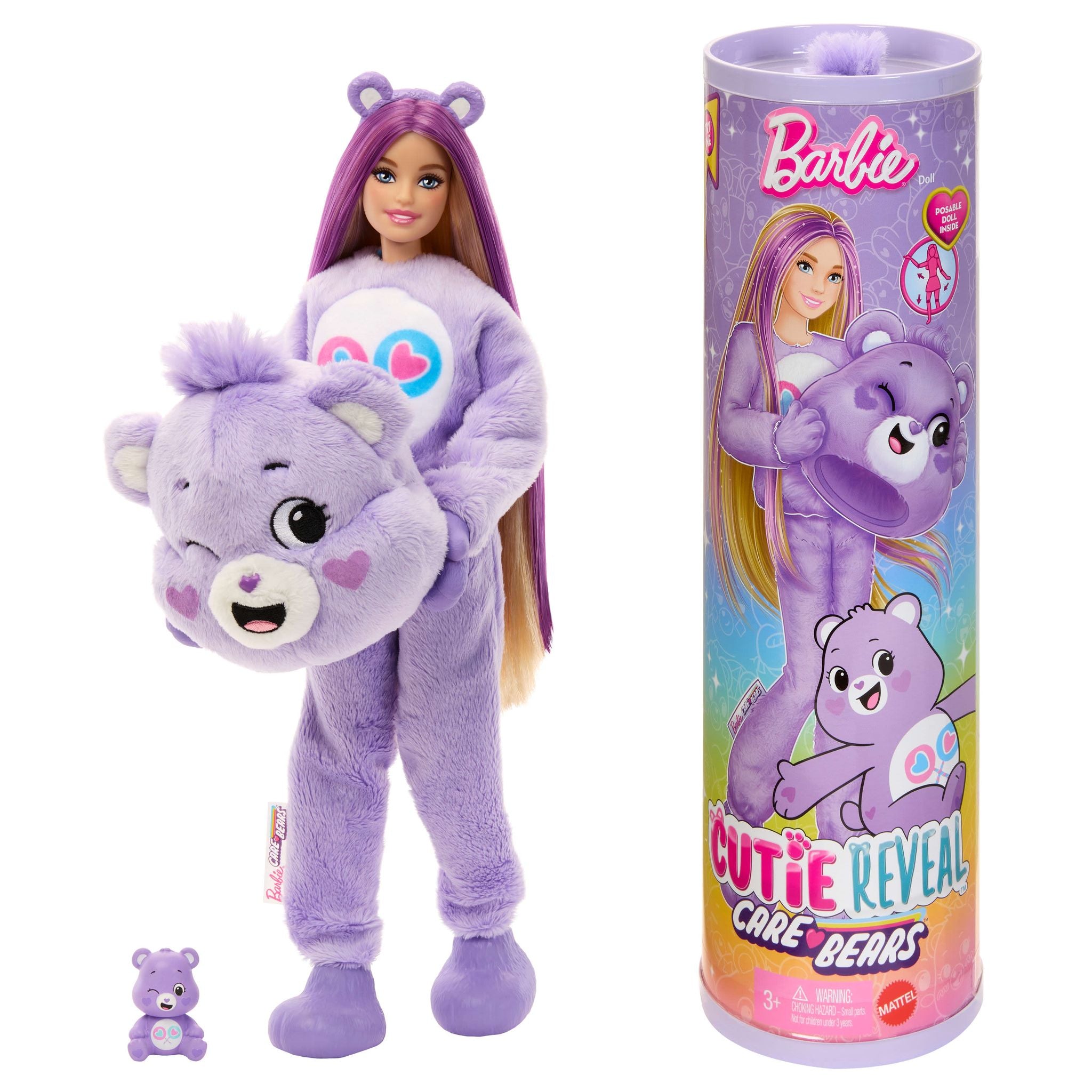 Barbie Cutie Reveal Care Bears Surprise Doll - Purple
