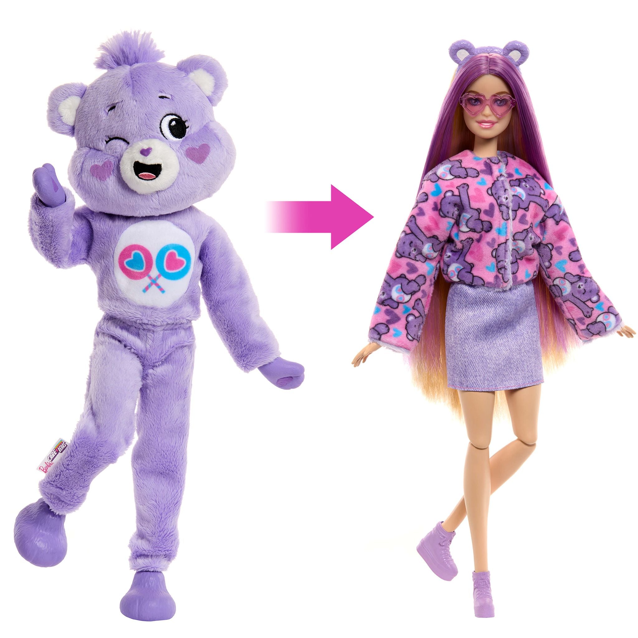 Barbie Cutie Reveal Care Bears Surprise Doll - Purple