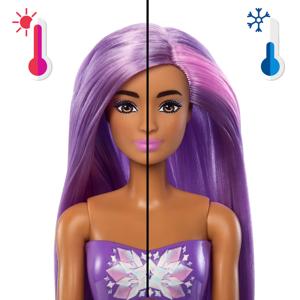 Hair changes colour in the Barbie Color Reveal Mermaid Surprise Blind Box