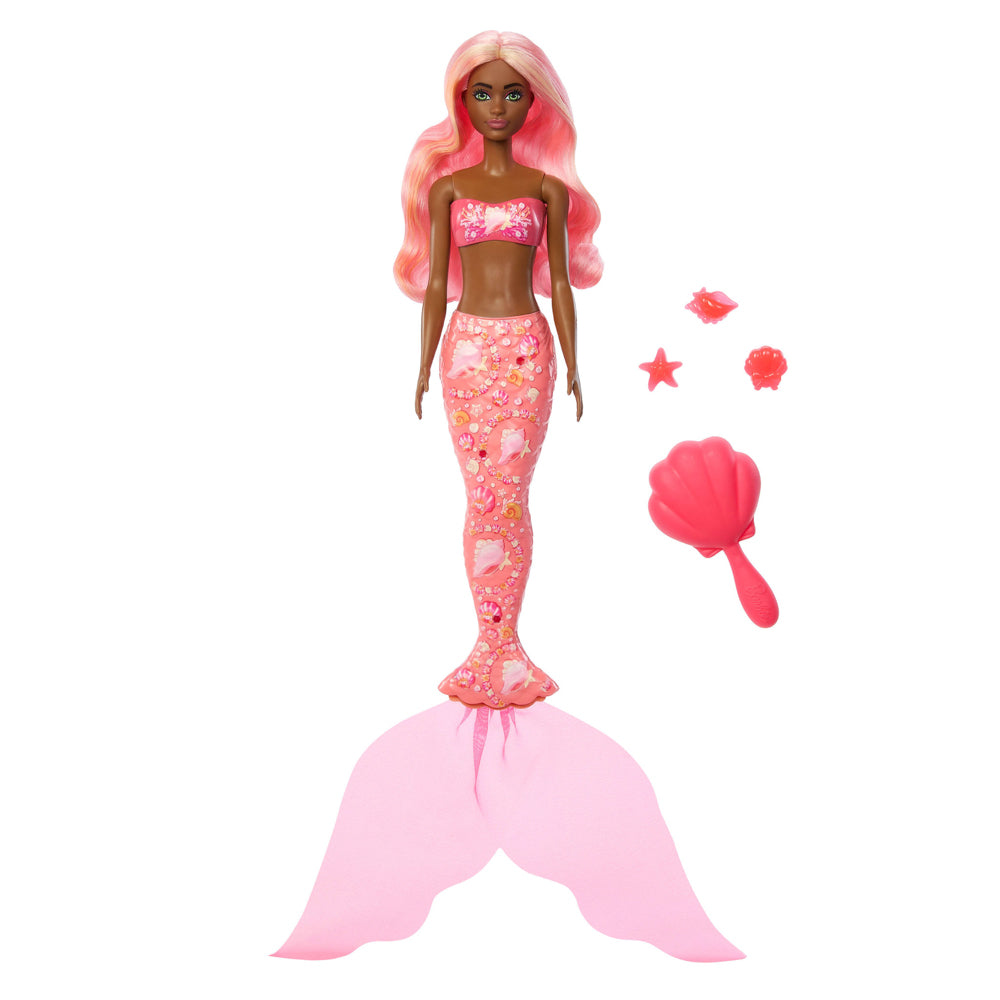 Pink mermaid in the Barbie Color Reveal Mermaid Surprise Blind Box