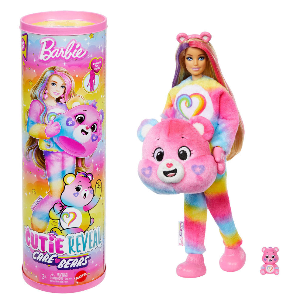 Barbie Doll Toy Cutie Reveal Care Bears - Togetherness Bear, in packaging