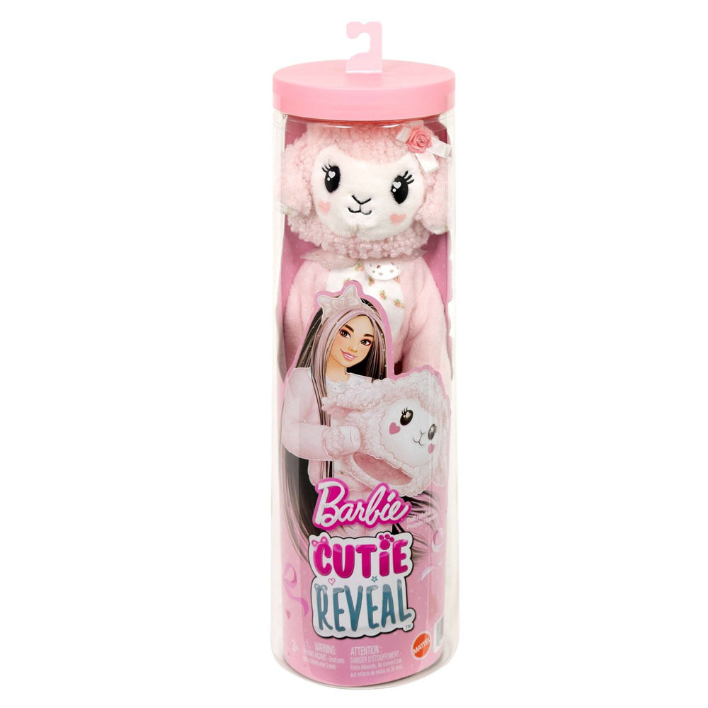 Barbie Doll Toy Cutie Reveal Cuddly Series - Lamb, in packaging