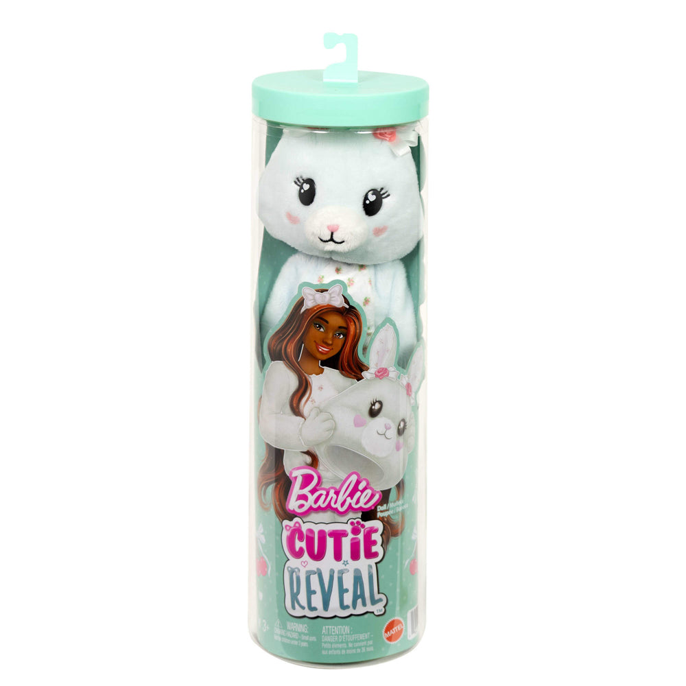 Barbie Cutie Doll Toy Reveal Cuddly Series - Bunny, in packaging