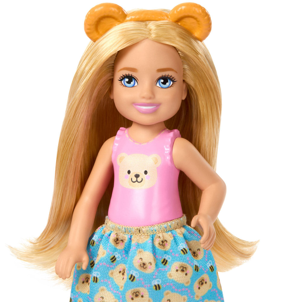 Close up of Chelsea in the Barbie Family & Friends Chelsea Tea Party Picnic Playset