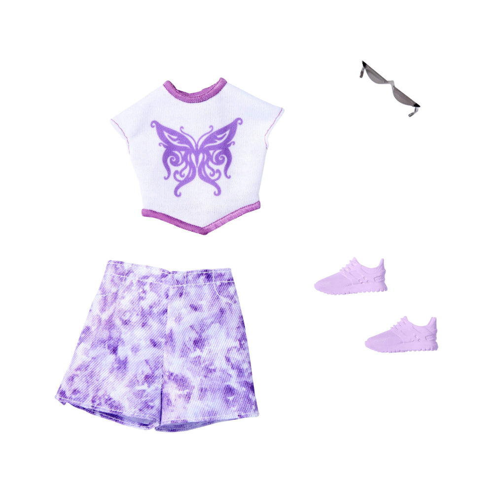 Barbie Fashion Complete Looks - Butterfly Top and shorts clothing set