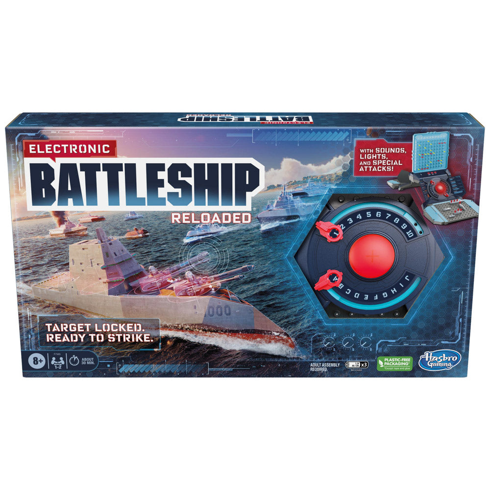 Battleship Electronic Reloaded board game, in box