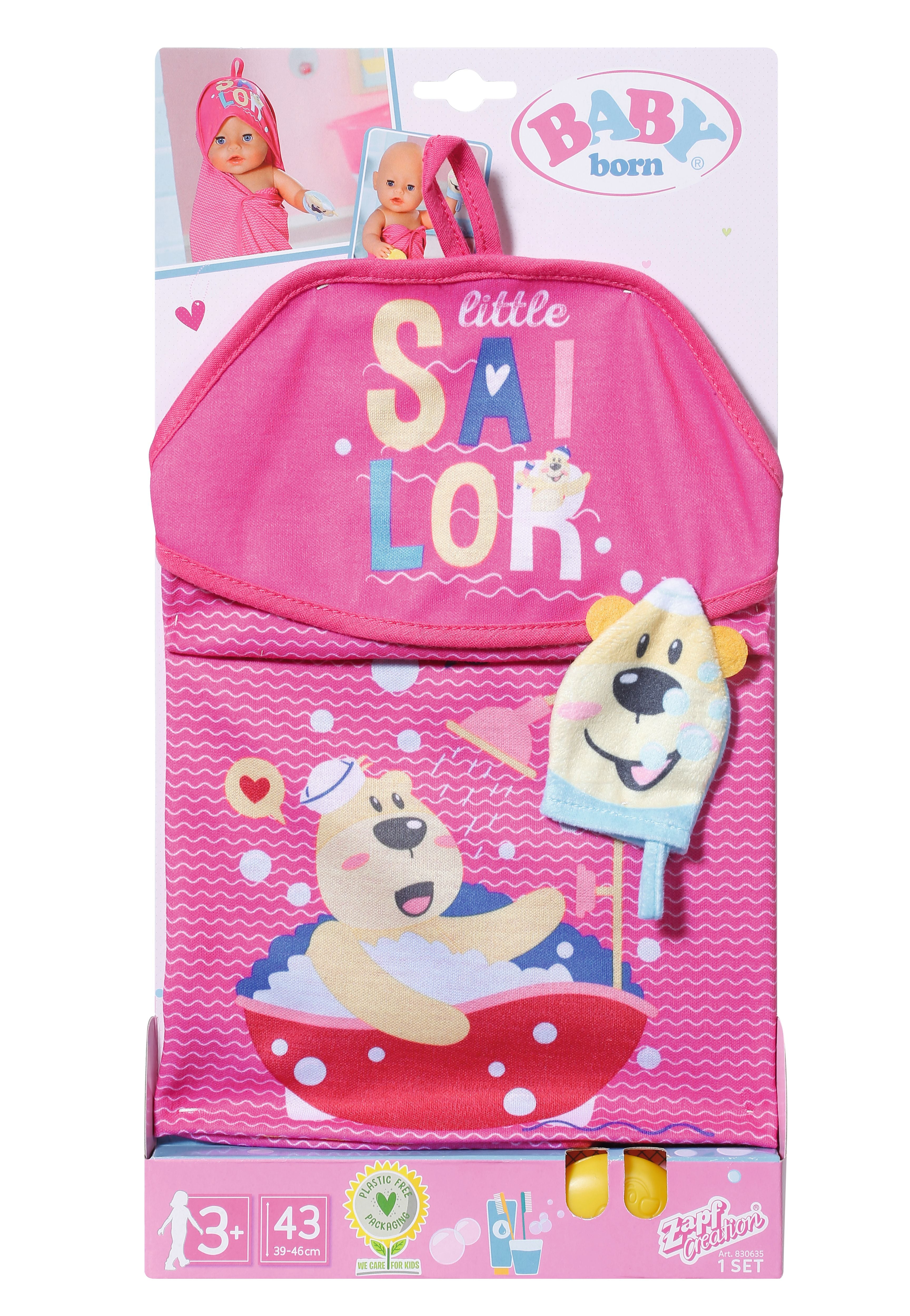 BABY Born Hooded Bath Towel Set