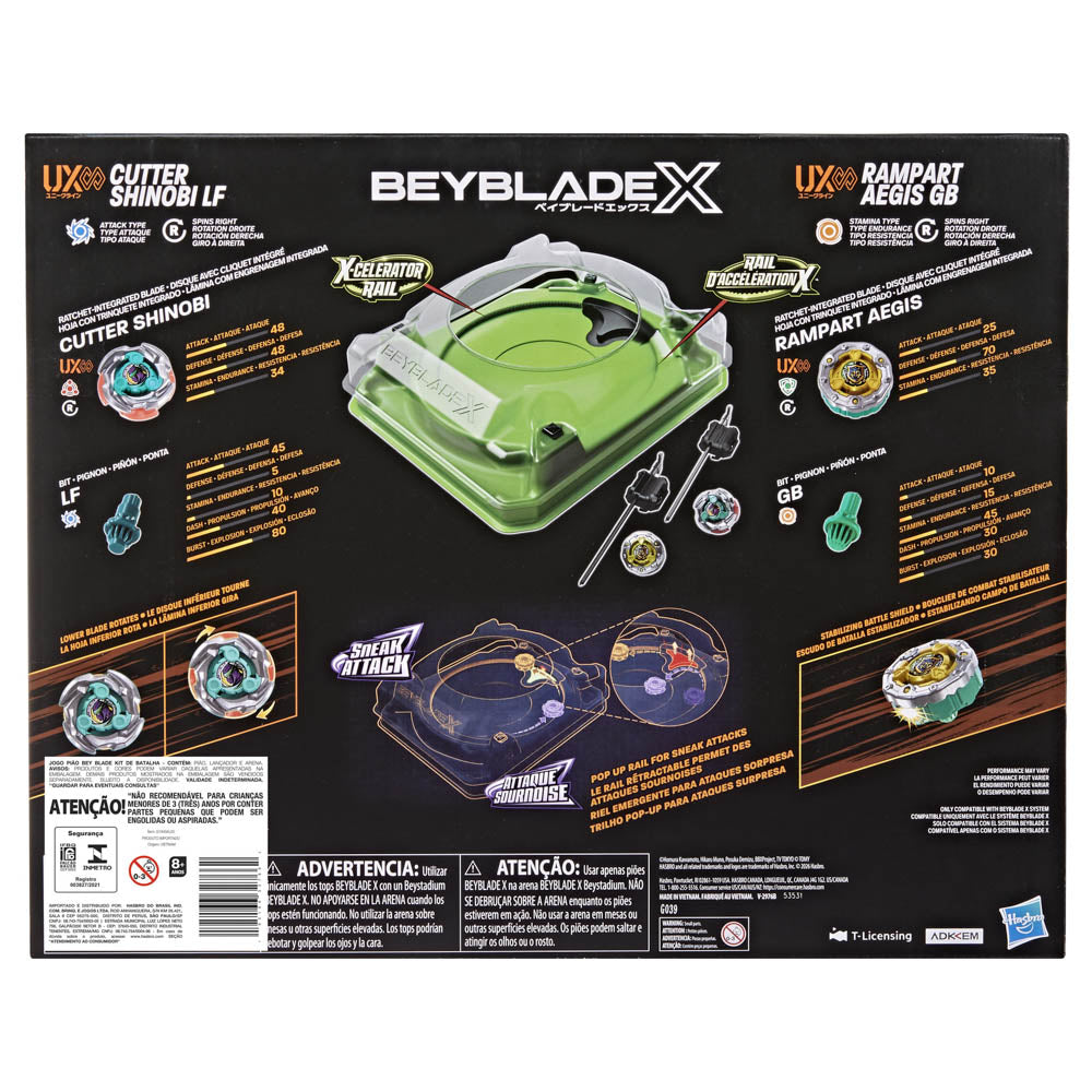 Beyblade X Sneak Attack Battle Set with Beystadium Area