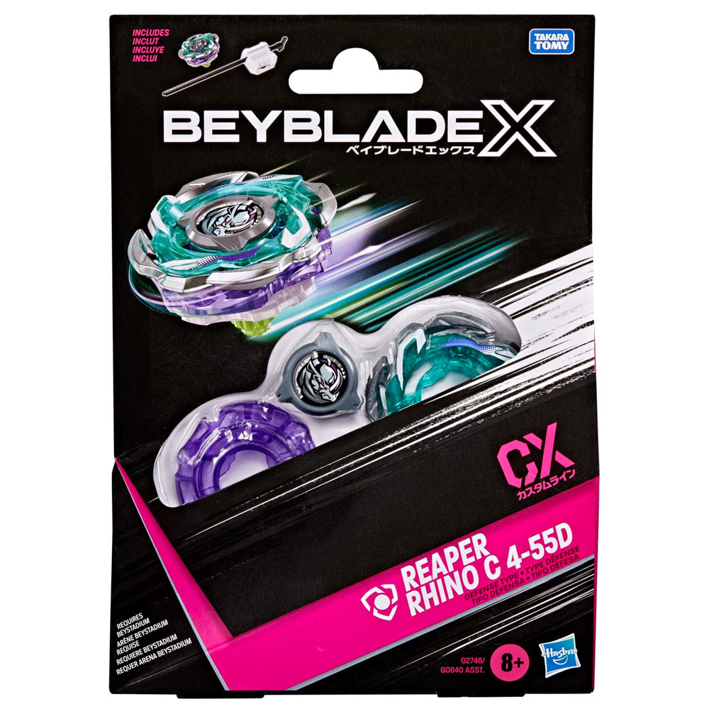 Beyblade X Reaper Rhino C 4-55D CX Starter Pack set, in packaging