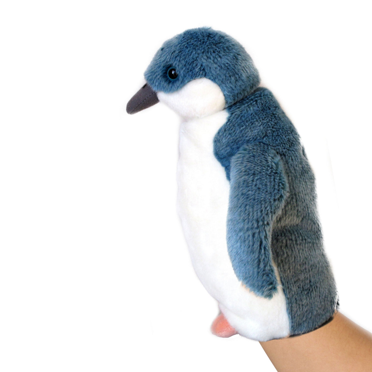 Blue Penguin Puppet With Sound soft toy.