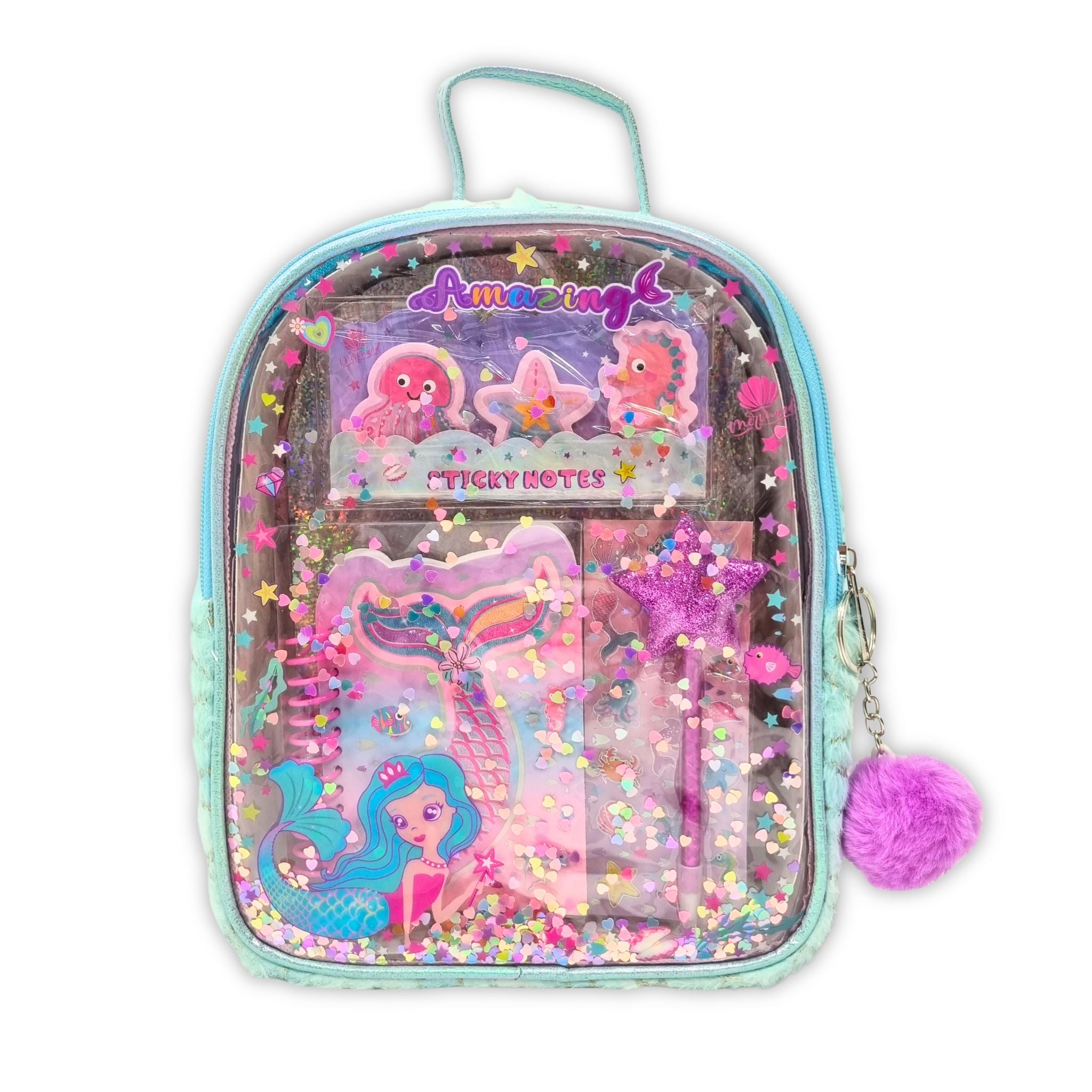 Creative Fun Backpack Mermaid Stationery Set