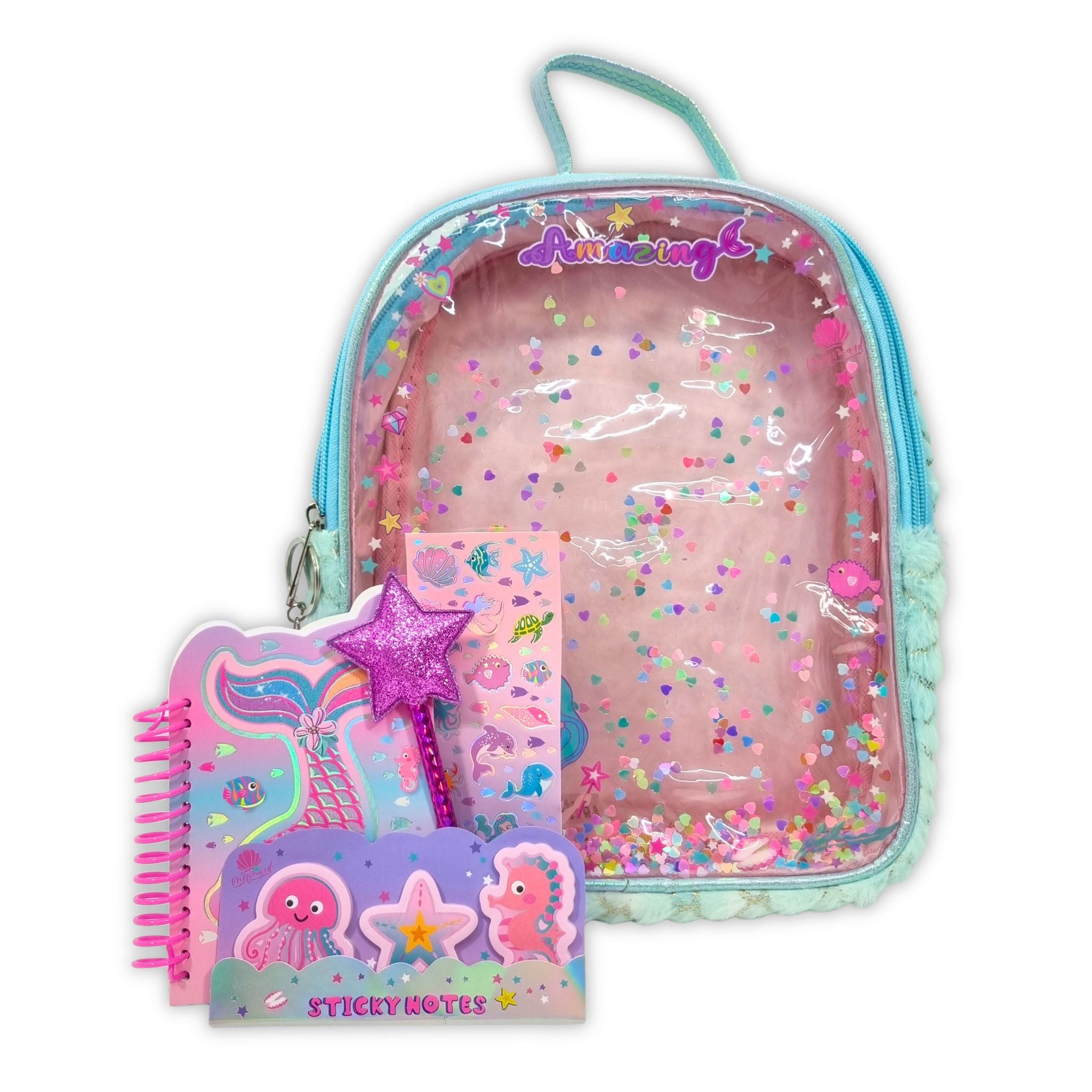 Creative Fun Backpack Mermaid Stationery Set