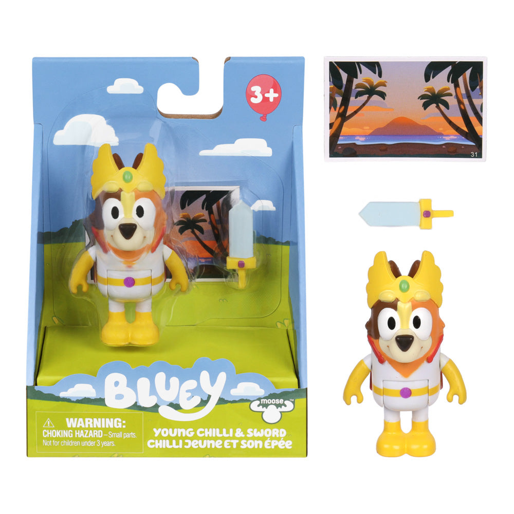 Bluey Series 15 Story Starter Pack Toy Young Chilli Playset - Assorted Styles, in packaging.