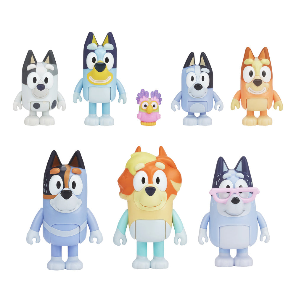 Bluey 8 Figure Extended Heeler Family Mega Pack playset