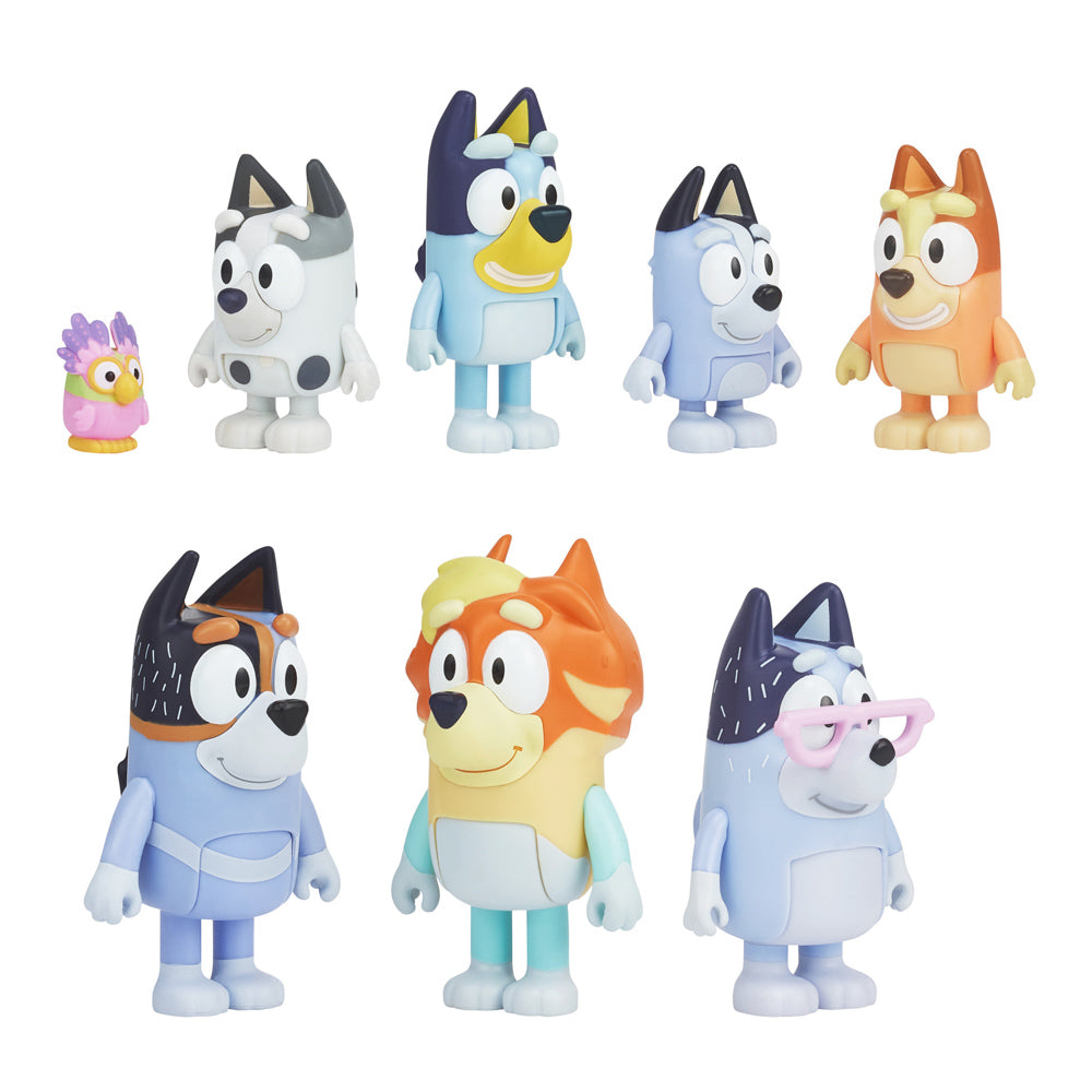 Bluey 8 Figure Extended Heeler Family Mega Pack playset