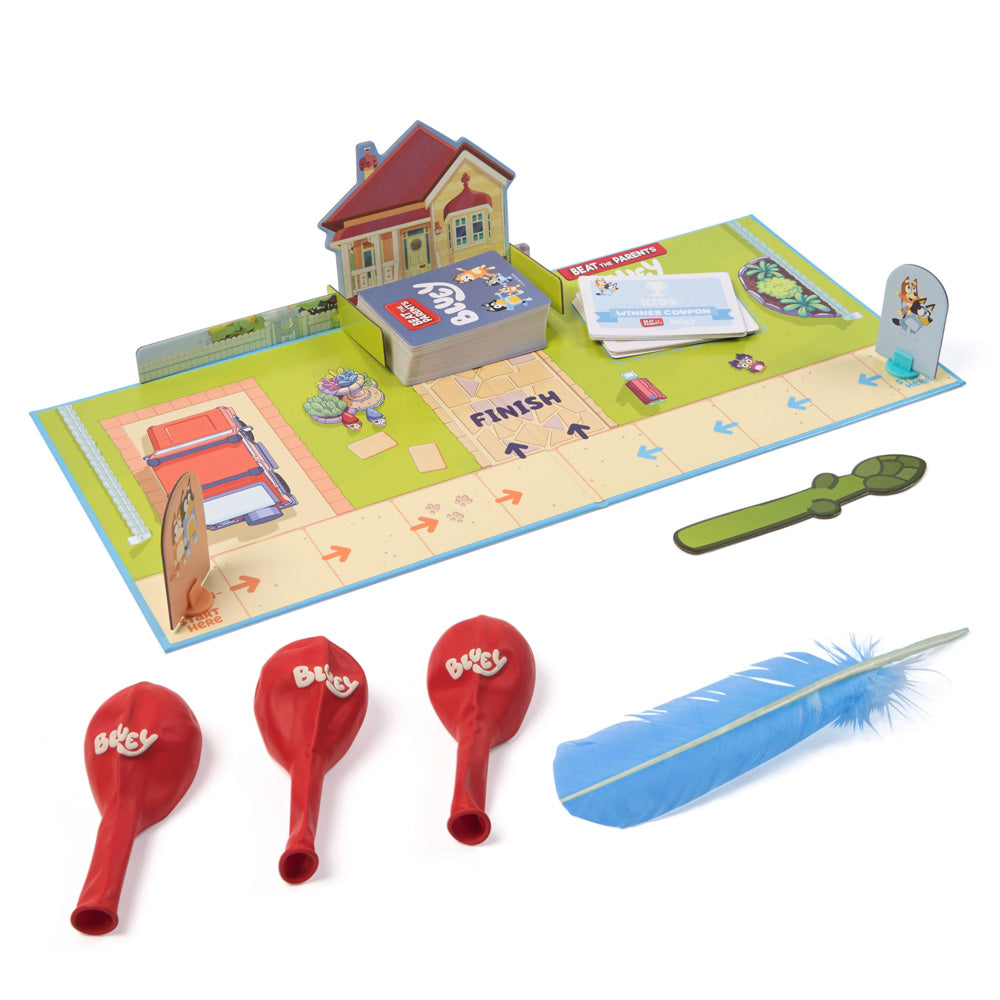 Bluey Beat The Parents Family Board Game, for kids and parents to play together.