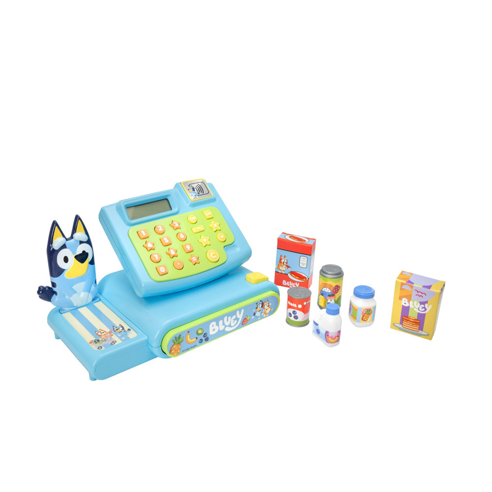 Bluey Cash Register playset, for pretend shop keeper grocery store worker play
