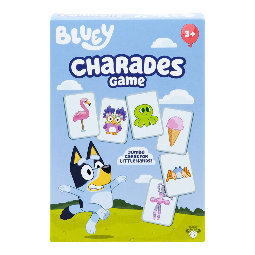 Bluey Charades Card Game, in packaging