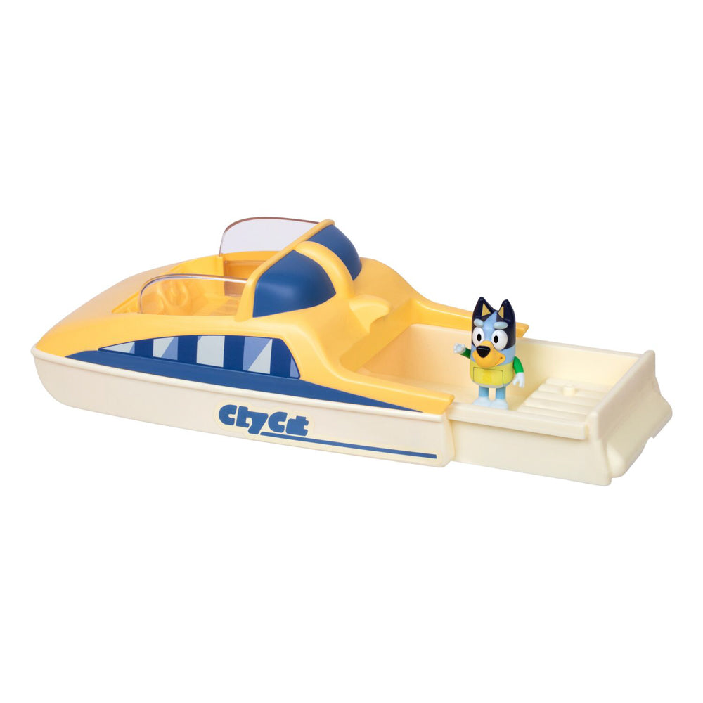 Bluey Colour Change Motorboat Vehicle that converts to a pool