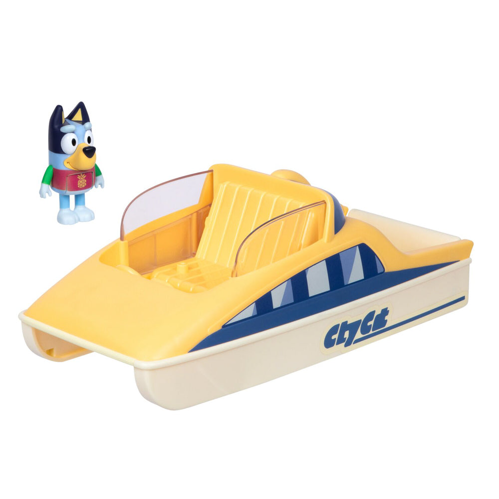 Bluey Colour Change Motorboat Vehicle that converts to a pool
