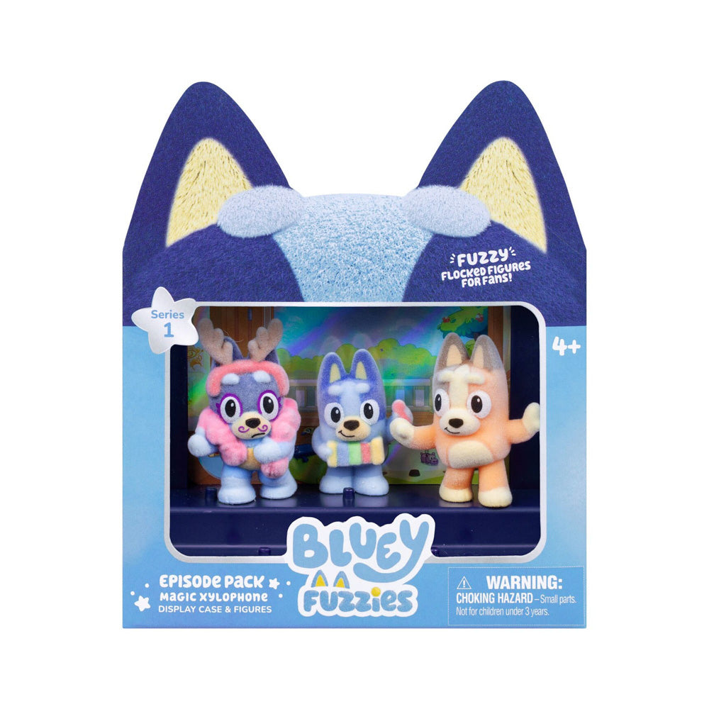 Bluey Series 1 Fuzzies Doll figures Magic Xylophone Episode Pack, in packaging