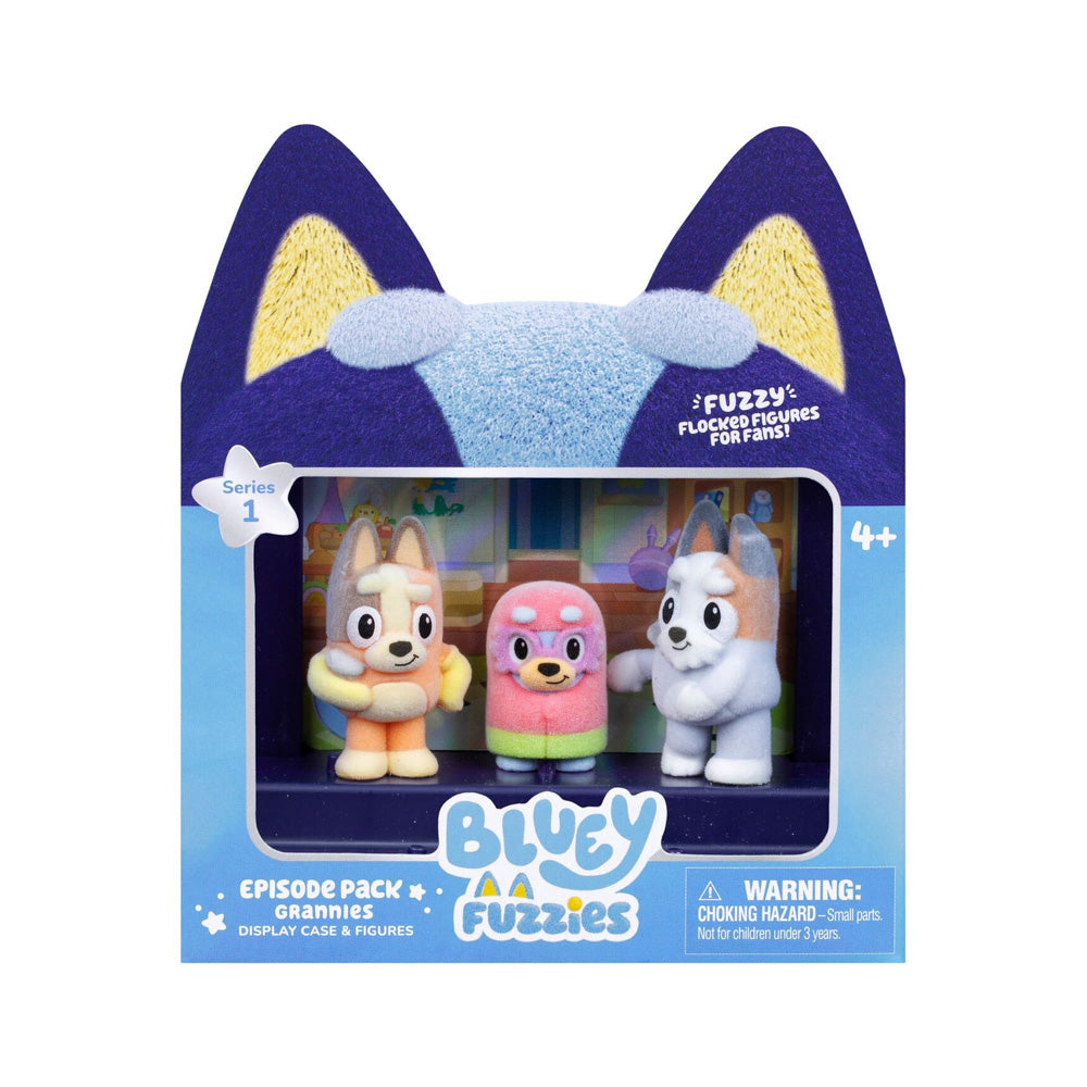 Bluey Series 1 Fuzzies Figures Grannies Episode Pack toys, in packaging