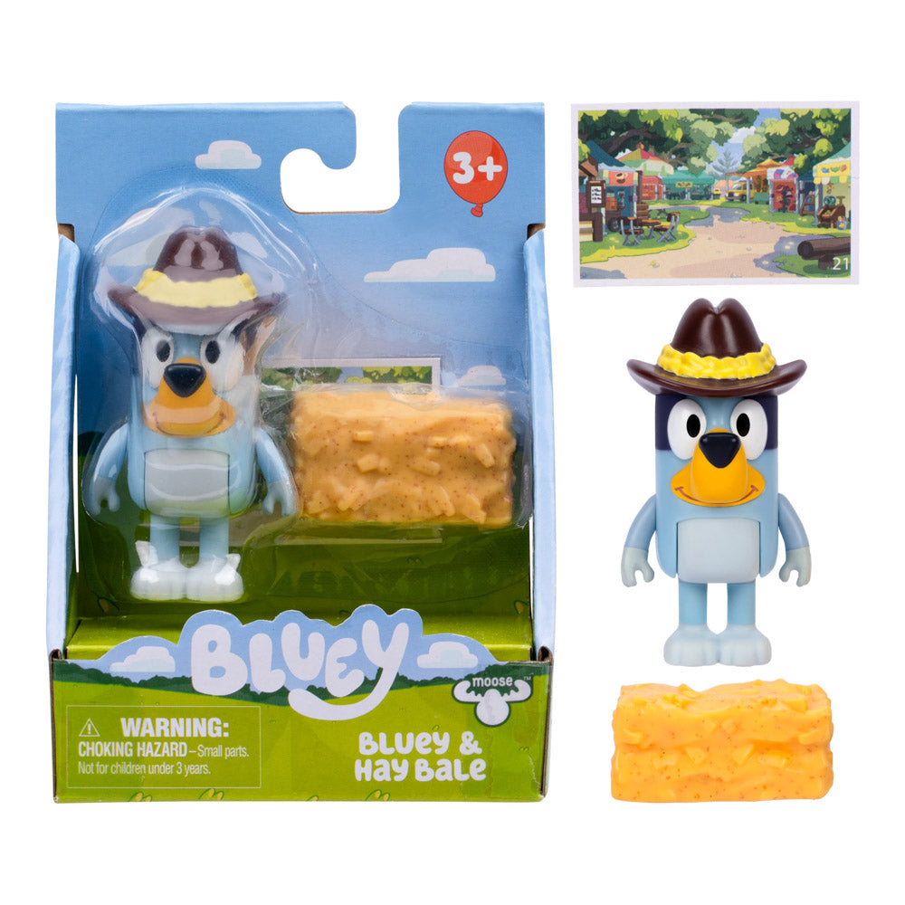 Bluey Story Starter Figure Series 14 Assorted Styles hay bale, in packaging