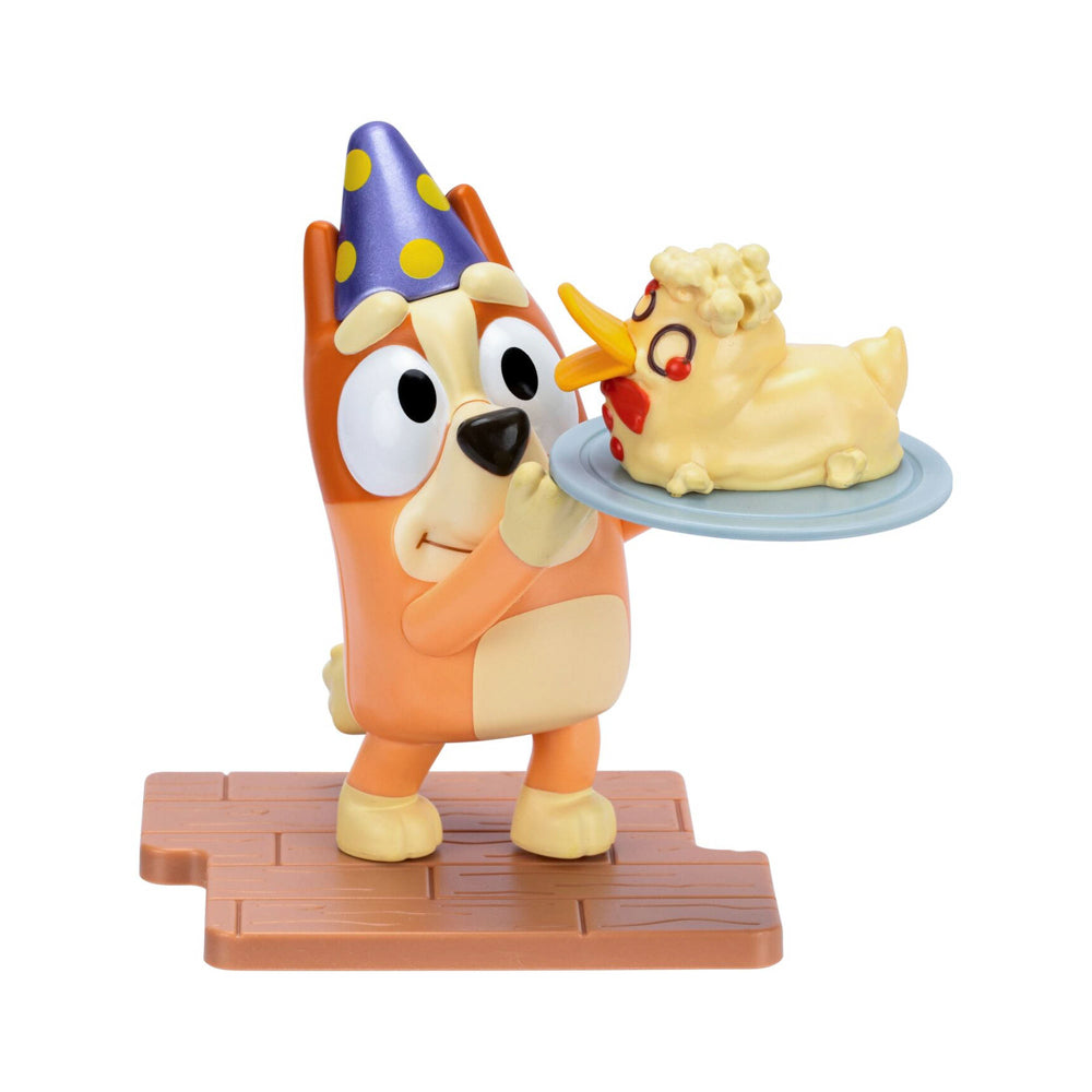 Bluey Studio Collector Figure Series 14 Dessert Bingo toy on removable display base.
