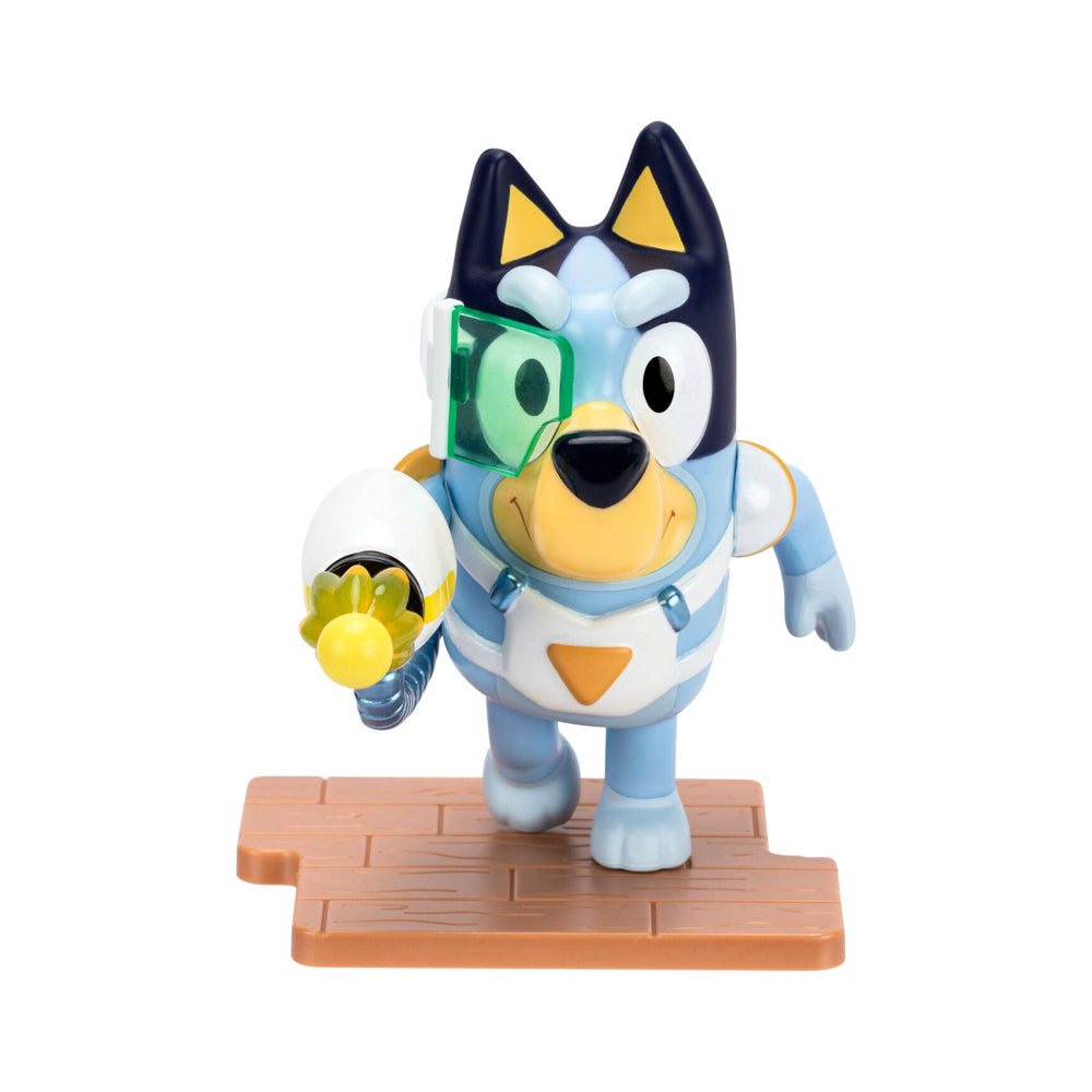 Bluey Studio Collector Figure Series 14 Surprise Blaster Bluey toy with removable display base.