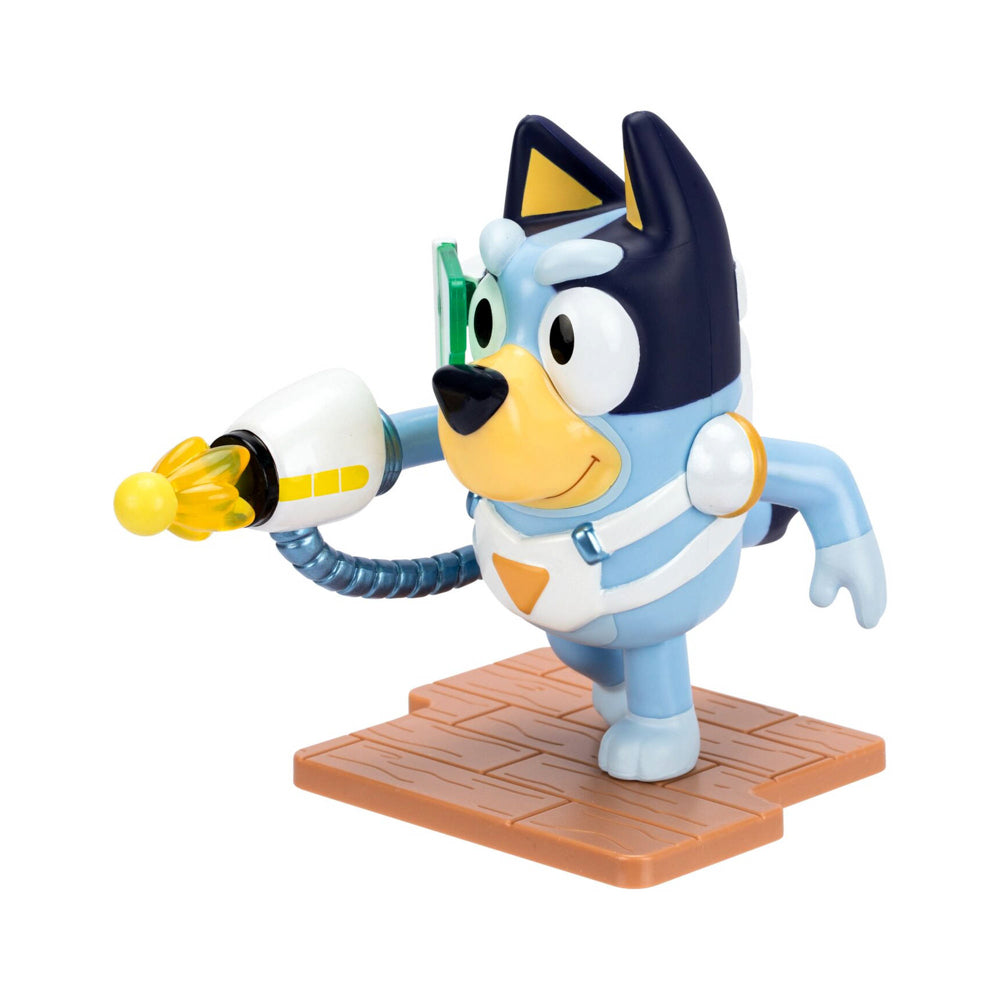 Bluey Studio Collector Figure Series 14 Surprise Blaster Bluey toy with removable display base.