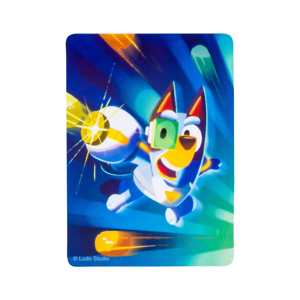 Exclusive collector card with the Bluey Studio Collector Figure Series 14 Surprise Blaster Bluey toy.