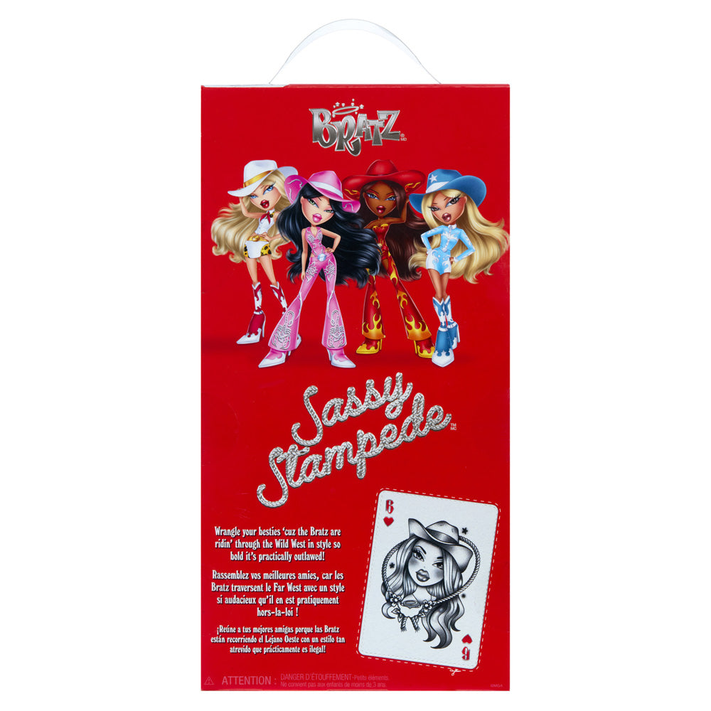 Back packaging of the Bratz Sassy Stampede Western Cowgirl Doll - Cloe.