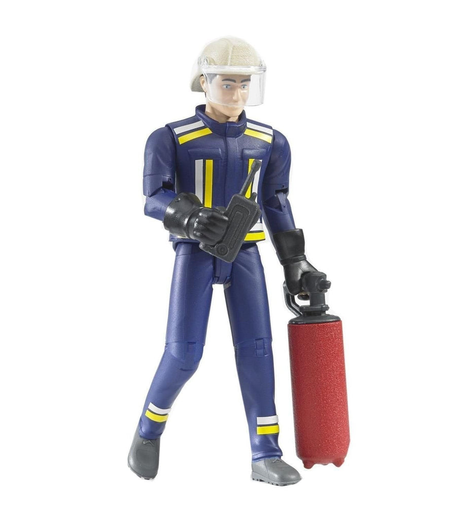 BRUDER FIREMAN FIGURE WITH ACCESSORIES