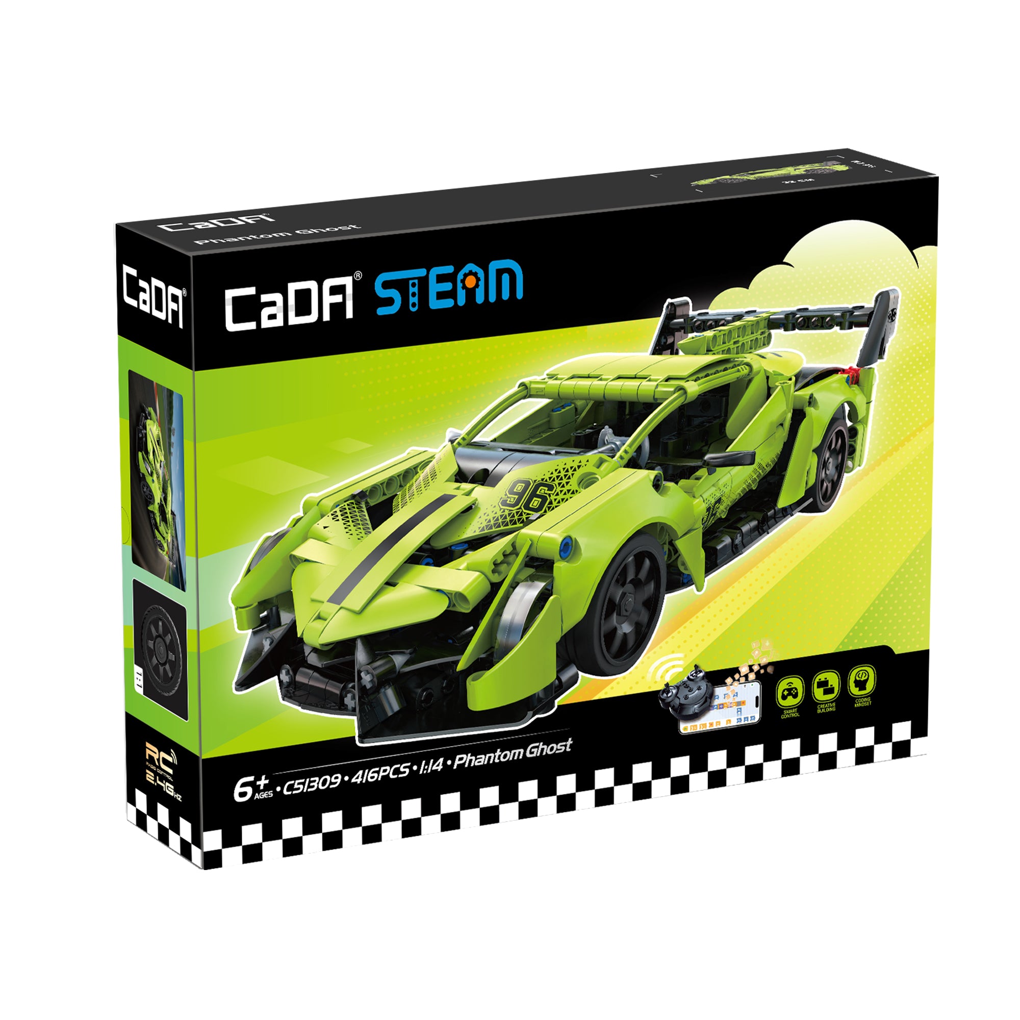 CaDA 1:14 Brick Phantom Ghost RC Dual Control Car