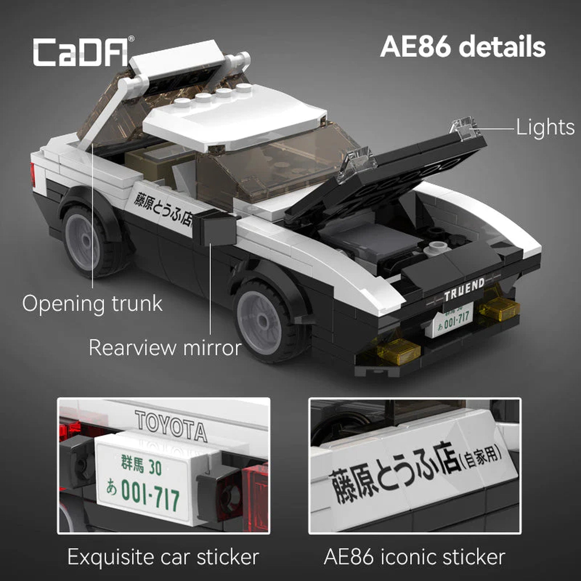 Cada 1:24 Initial-D Toyota AE86 Car