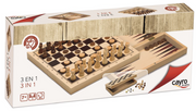 Cayro 3 In 1 Wooden Games Board
