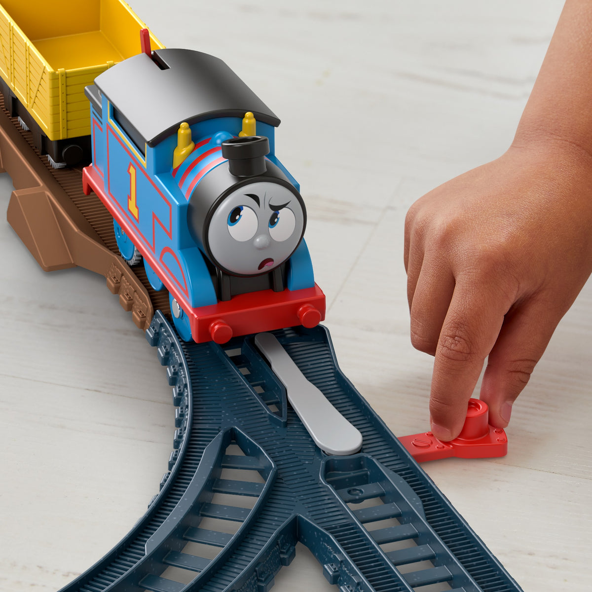 Fisher-Price Thomas & Friends Motorized Train and Track Set Cranky The Crane Cargo Drop - Toyworld NZ