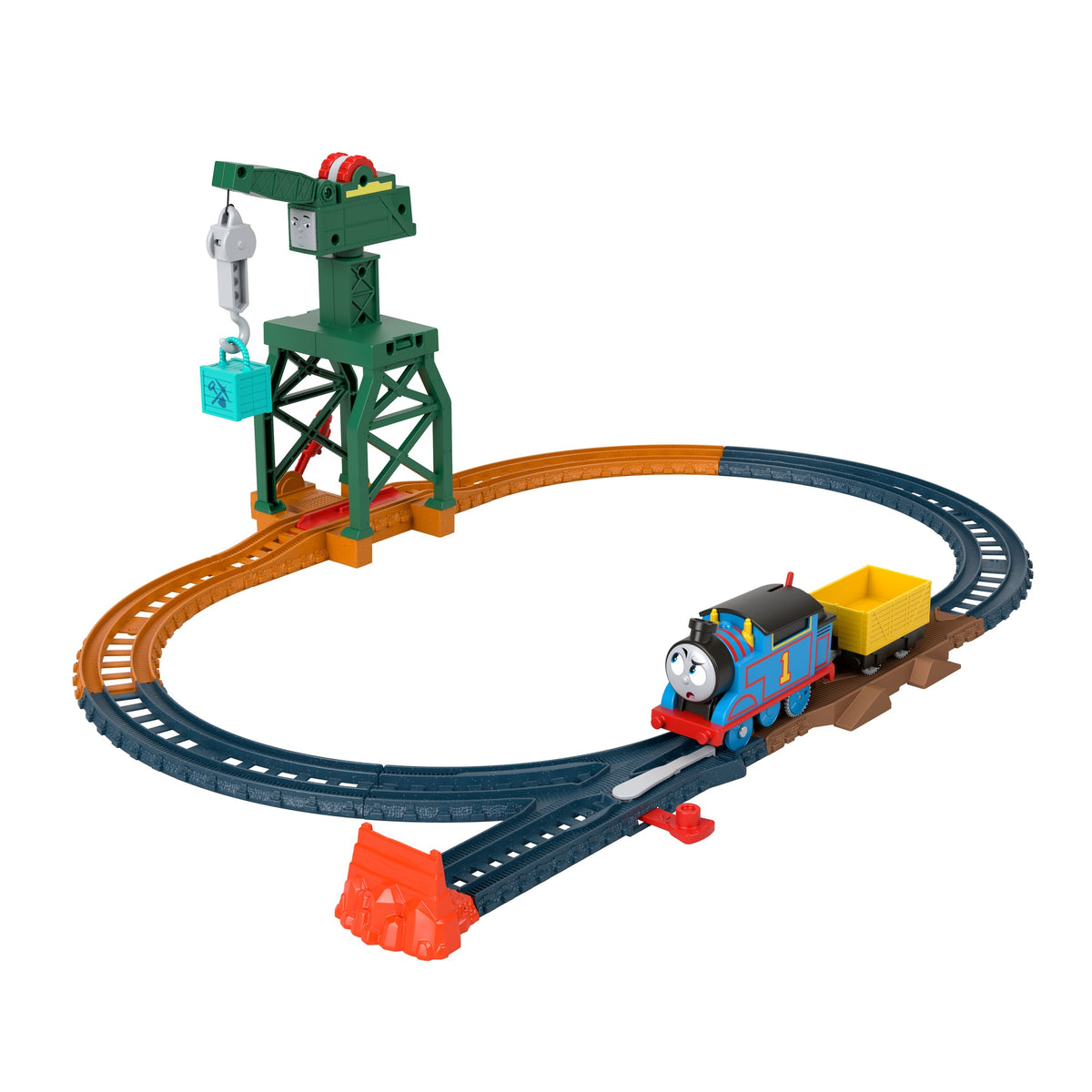 Fisher-Price Thomas & Friends Motorized Train and Track Set Cranky The Crane Cargo Drop - Toyworld NZ