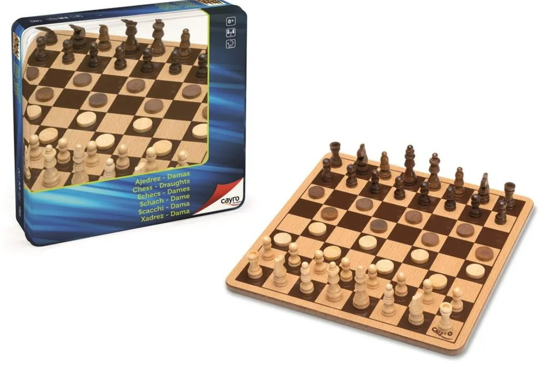 Chess & Draughts-Metal Box