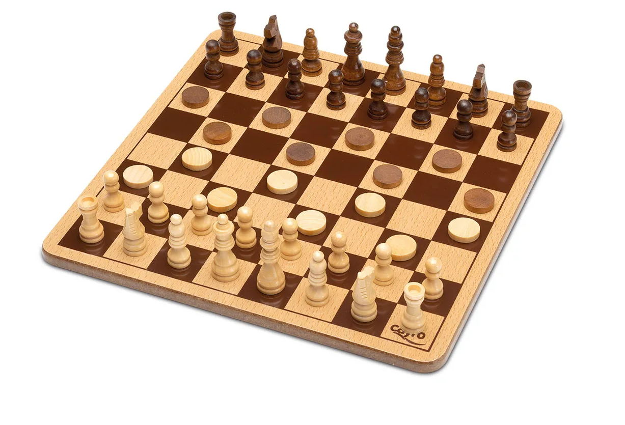 Chess & Draughts-Metal Box