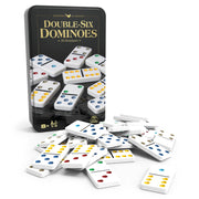 Cardinal Classics Double-Six Dominoes In Tin