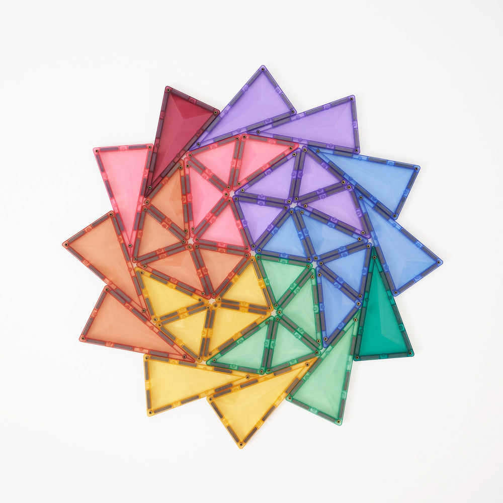 CONNETIX Magnetic Tiles 104 Piece - Pastel Creative Pack.