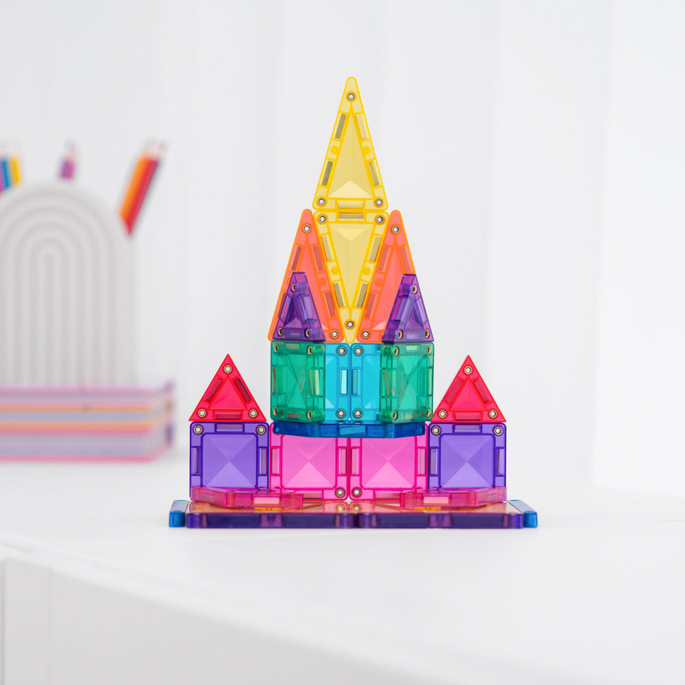 CONNETIX Magnetic Tiles 32 Piece - Travel Mini Pack