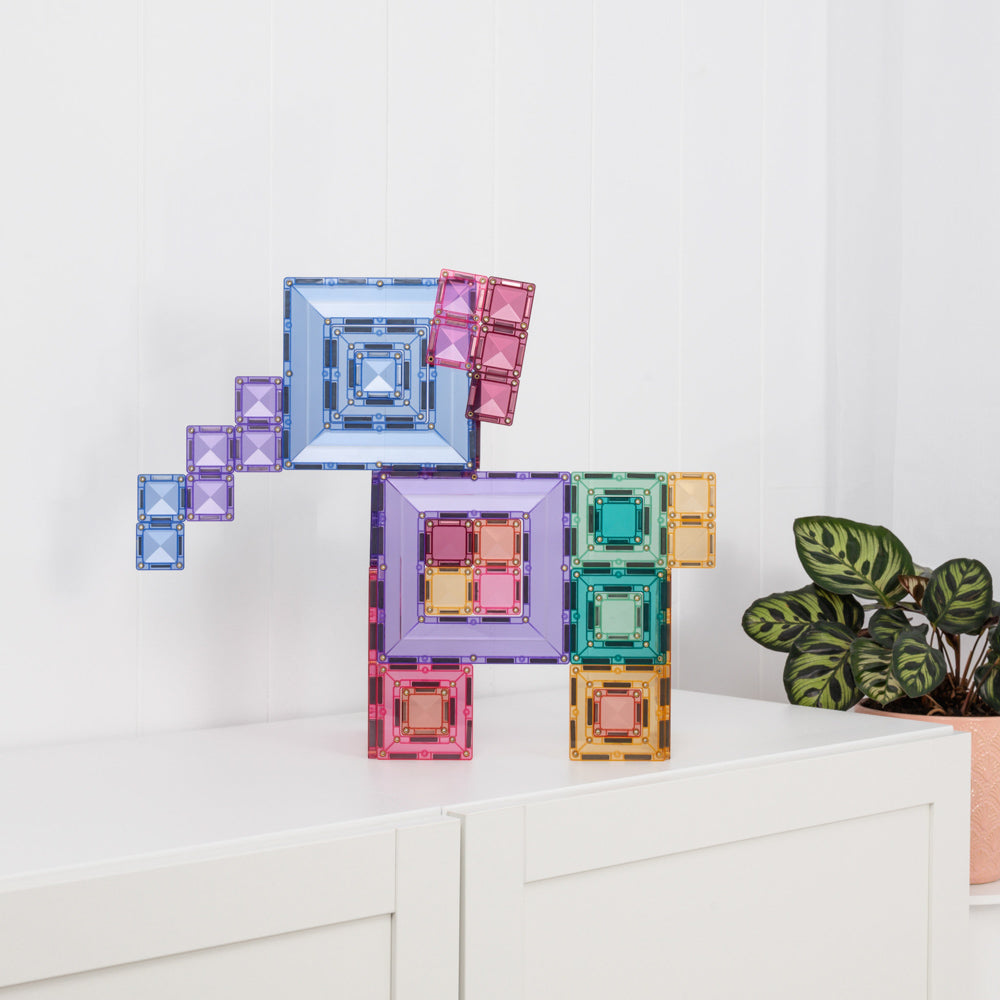 CONNETIX Magnetic Tiles 48 Piece - Pastel Portal Pack.