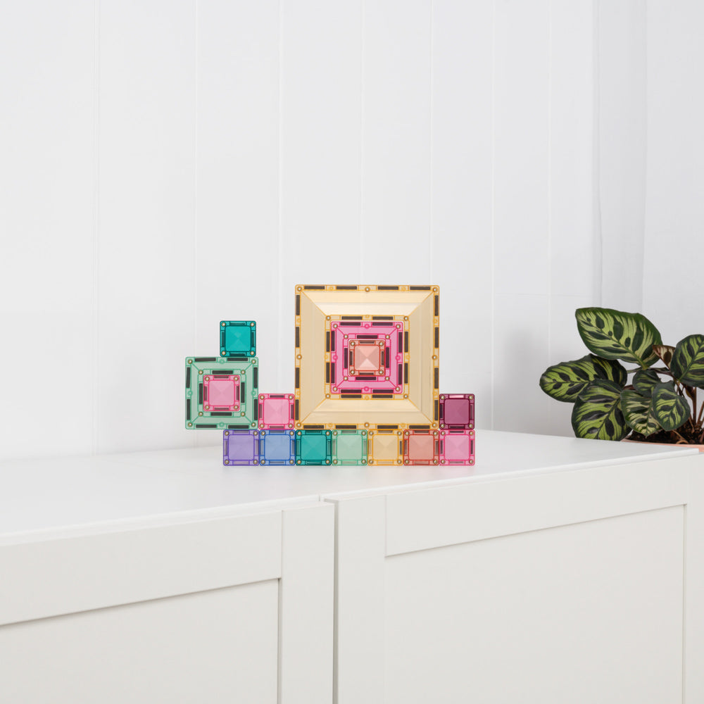 CONNETIX Magnetic Tiles 48 Piece - Pastel Portal Pack.